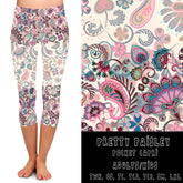 PRETTY PAISLEY LEGGINGS CAPR with Pockets